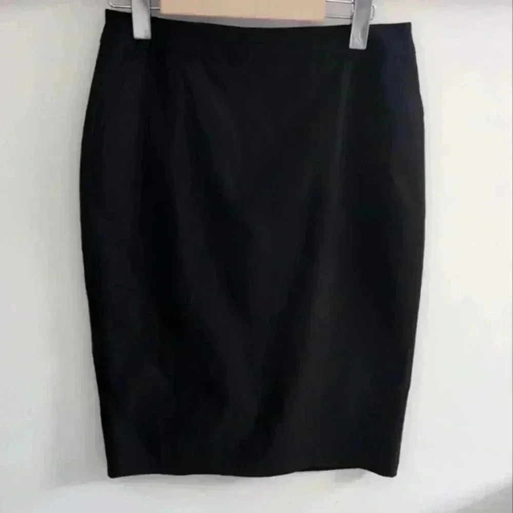 KATE KASIN | Women's  Black Back Split High-Waisted Pencil Skirt NWOT